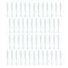 50Pcs Luminous White Soft Plastic T-Tail Grub Worm Baits Fishing