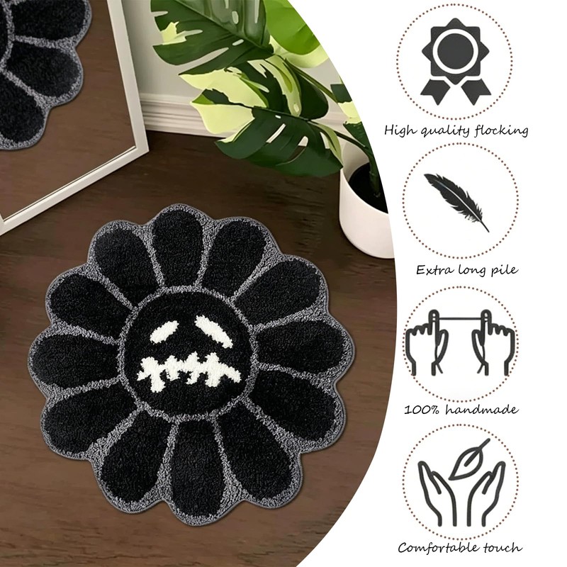 KFSCIP Cool Rugs, Cool, Gothic, for Bedroom, Round Bathroom Mat
