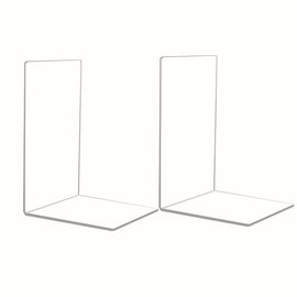 JIARI 1 Pairs Bookends Clear Acrylic Book Organizer Bookend Book Ends, Bookends Supports Non Skid Book Stoppers Book Shelf Holder,Book Stand for Shelves Bookshelf (1 Pairs)