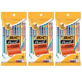 BIC MPLWP101BK-3 Mechanical Pencils, 0.9mm, #2 Lead, 10/Pack, 3 Packs