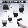 2PCS Black Replacement Trimmer Blade Hair Clipper + 4Pcs Comb