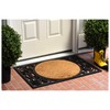 Calloway Mills 180031830NP Armada Circle Doormat, 18" x 30", Black/Natural
