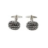 Kiola Designs Silver Toned Anatomical Brain Cufflinks