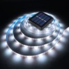 Solar LED Strip Lights Outdoor Waterproof 19.6FT 180 LED White