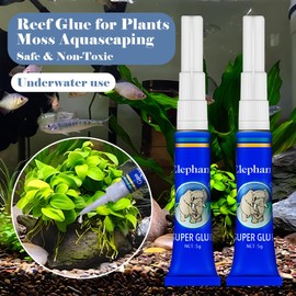 1DFAUL Aquarium Glue, 25Pcs Coral Glue, Aquarium Glue Fish Safety, Quick Drying, Reef Glue for Plants Moss Aquascaping, Water Plant, Moss, Coral, Stone, Wood (25)