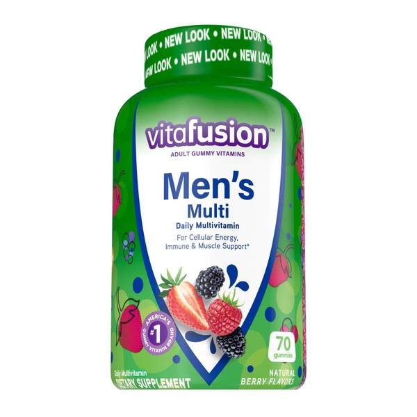 Vitafusion Men's Gummy Vitamins, Fruit, 70 Count