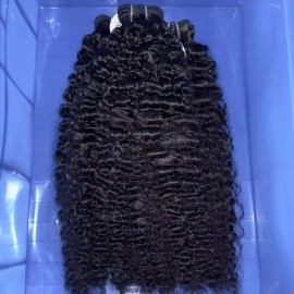 Free Gift Best Grade Indian Curly Brazilian Natural Wavy Curl Hair Body Wave Bundle Cuticle Aligned Raw Human Hair Burmese Curlystyle: Burmese kinky 1 bundle, color: natural black, Stretched Length: 24"