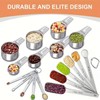 Stainless Steel Measuring Cups and Spoons Set of 18, Includes