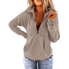 Floral Find Women's Long Sleeve Lapel Half Zip Up Sweatshirt