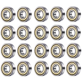 Anhoer 20Pcs 608zz Ball Bearing Double Shielded Ball Bearings Longboard Roller Skate Bearing 8mm x 22mm x 7mm for skateboards scooters inline skates