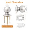 Probrico Brushed Nickel One Keyway Ball Door Knobs Entry Lock