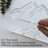 Mountain Range Router Template,Acrylic Router Template,Charcuterie Board Template for Woodworking&Craft