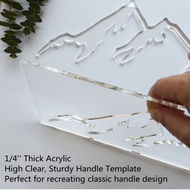 Mountain Range Router Template,Acrylic Router Template,Charcuterie Board Template for Woodworking&Craft (12''X5'')