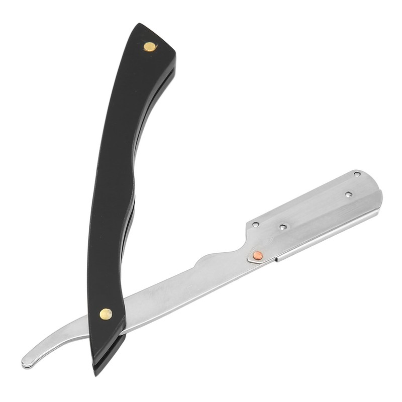 Foldable Beard Clipper Handle Reusable Stainless Steel Safety Manual Straight