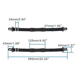 GOOFIT Rear Adjustable Tugger Strap Replacement for Dirt Bike YZF250 YZ250F YZF450 YZ450F WR250F 450F YZ125 250 YZ125X YZ250X YZ250FX YZ450FX YZ85 2002-2021，Black