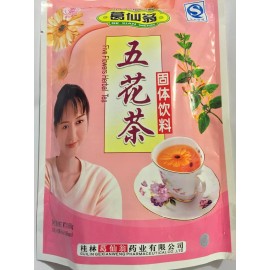 GE XIAN WENG Five Flower Tea Infusion - Wu Hua Cha  16 Bags x 10g