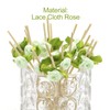 Minisland Green Rose Flower Cocktail Picks, 4.7 Inch Long Bamboo