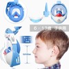 Snorkeling Snorkel Full Face Diving Mask for Children Elementary School