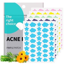 Spot Patch, Large Capacity, 200 Pieces, Rough Skin Care, 5 Sizes, Pimple Patch, Skin Care Portion Pack, Concealer, Face Stains Hide, Makeup Tool, Bulk (Cloud & Stars)