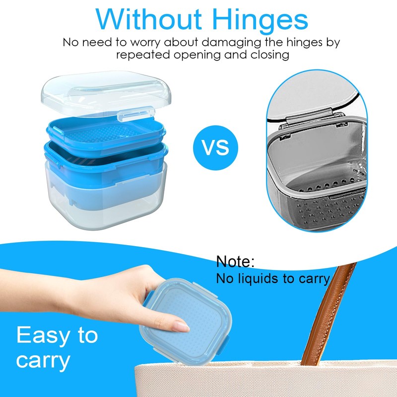 ARGOMAX Denture Case, Denture Cup for Soaking Dentures(Not Leak-Proof), Thorough