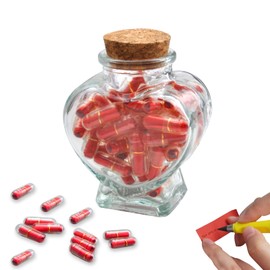 HENGBIRD 50PCS Love Capsule Letters,Message Pills -Romantic Boyfriend Gifts, Cute Anniversary, Birthday, Valentines Gift for Boyfriend/Girlfriend, Emotional Love Letter, Paper Message in a Bottle