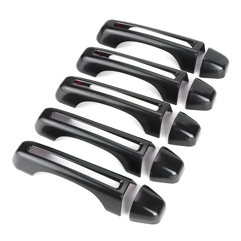 5pcs/set Car Door Handle Inserts Cover Kit Exterior Decoration Fit