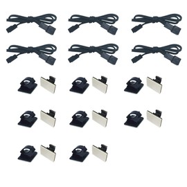 Litever 12 Inches Extension Cable 22 awg, Male to Female, ONLY for Litever Under Cabinet Lighting Kit LL-013 Series. 16 Cable Tiers Included (6-Pack-12 Inches)