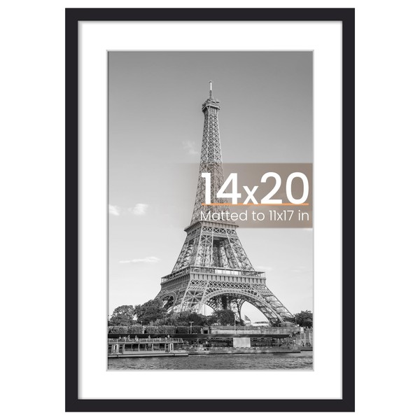 upsimples upsimples 14x20 Picture Frame, Display Pictures 11x17 with Mat