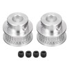 Rebower Synchronous Wheel Timing Pulley Aluminum Synchronous Wheel with Screw