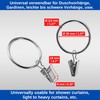 Curtain Clips with Rings, Pack of 30, in Silver Colours,