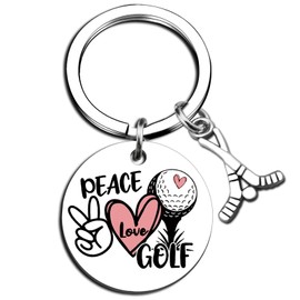 Lelekdo Golf Accessories for Women Golfing Gifts for Golfers Gifts for Player Coach Birthday Christmas Gift Female Keychain