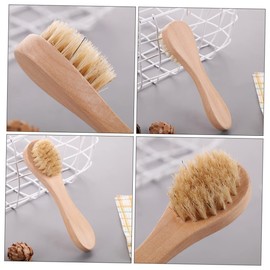 Baluue 5pcs Facial Cleansing Brush Natural Bristle Exfoliating Tool for Deep Skin Cleaning and Enhanced Absorption for Daily Skincare Routine
