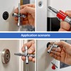 kaiyaya 2 pieces 4-way multifunctional key, triangular key, control cabinet