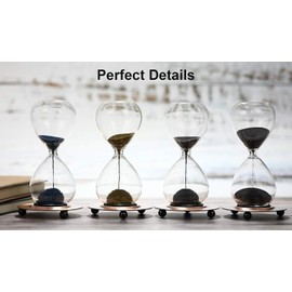 SuLiao Magnetic Hourglass 2 Minute Sand Timer: Large Sand Clock 2 Min with Black Magnet Iron Powder & Metal Base, Hour Glass Sandglass for Office Desk Home Decorative