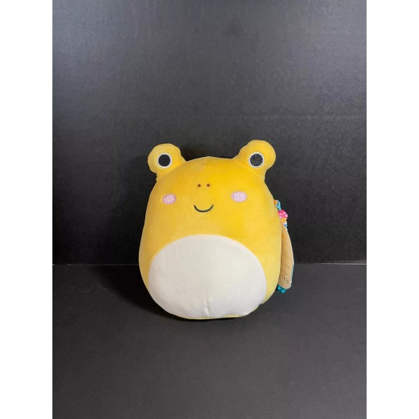 Jazwares/Squishmallows Squishmallow 8" Leigh Yellow Spotted Frog w/Custom Beaded "I