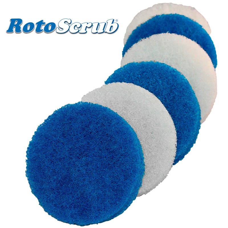 RotoScrub 6 Pack Multi-Purpose Scrub Pad Replacement Kit for use