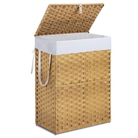 Sweetcrispy Laundry Hamper–Large Capacity Clothes Basket with Lid, 23.8 Gallon (90L) Foldable Laundry Bin for Bedroom, Bathroom, and Laundry Room–Durable & Stylish Storage Organizer, Goose Yellow