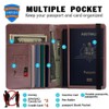 2 Pcs Passport Holder Travel Cover,Tersely Leather Blocking Passport Travelling