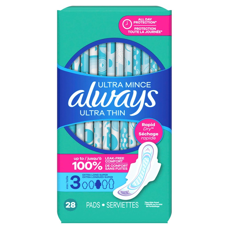 Always Ultra Thin Size 3 Extra Long Super Pads with