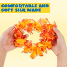 JOYIN Toy 24 Counts Hawaiian Leis Bulk, Tropical Flower Lei Hawaiian Lei Beach Hawaii Luau Party Favors Decoration Birthday Party Supplies