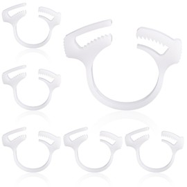 6pcs Plastic Hose Clamps for Polaris, Premium Plastic Sweep Hose Attachment Clamp Clasp Replacement Pool Hose Clamps Replacement Compatible with Polaris 180 280 360 380 480(White)