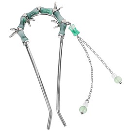 Baluue Hair Fork Chignon Pin with Tassel Chinese Style Hair Bun U-shaped Hair Stick Hairpins Hair Accessory for Women Girls