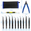 Lectorias Tweezers Set Model Making 12 Pieces Tweezers Crafts, Stainless