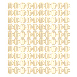 100Pcs Cute Paper Clips Yellow Cup Style Strong Metal Exquisite Color Kids Paper Clips for Home School Office