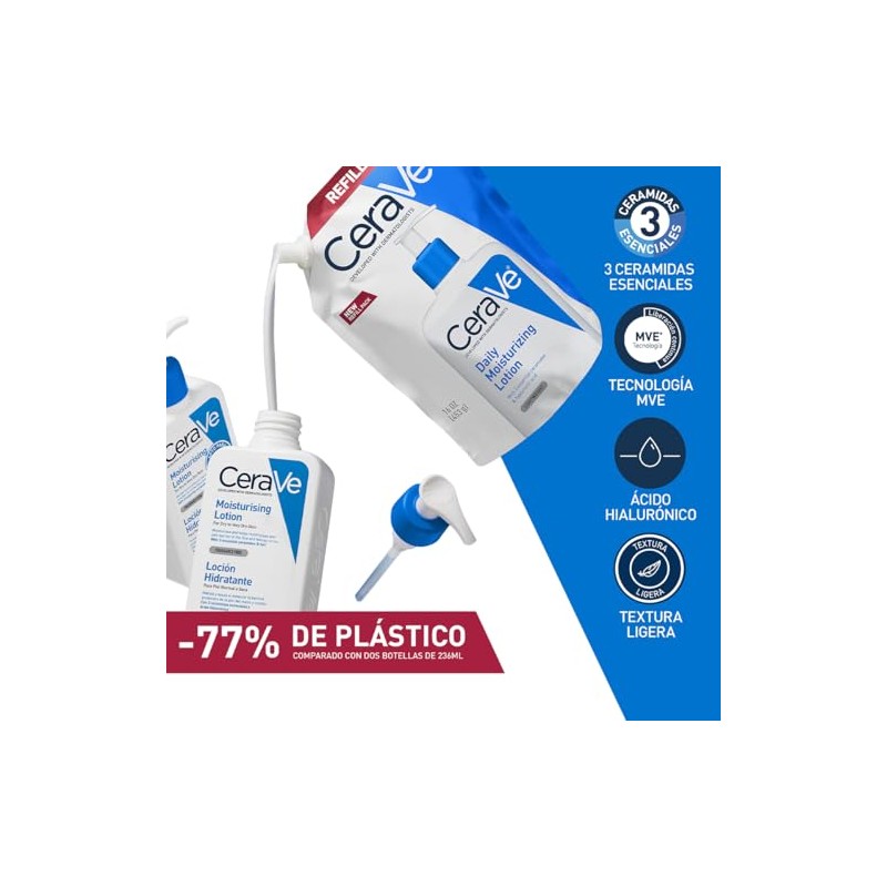 CeraVe Refill Loción Hidratante 16oz | Piel Normal a Seca