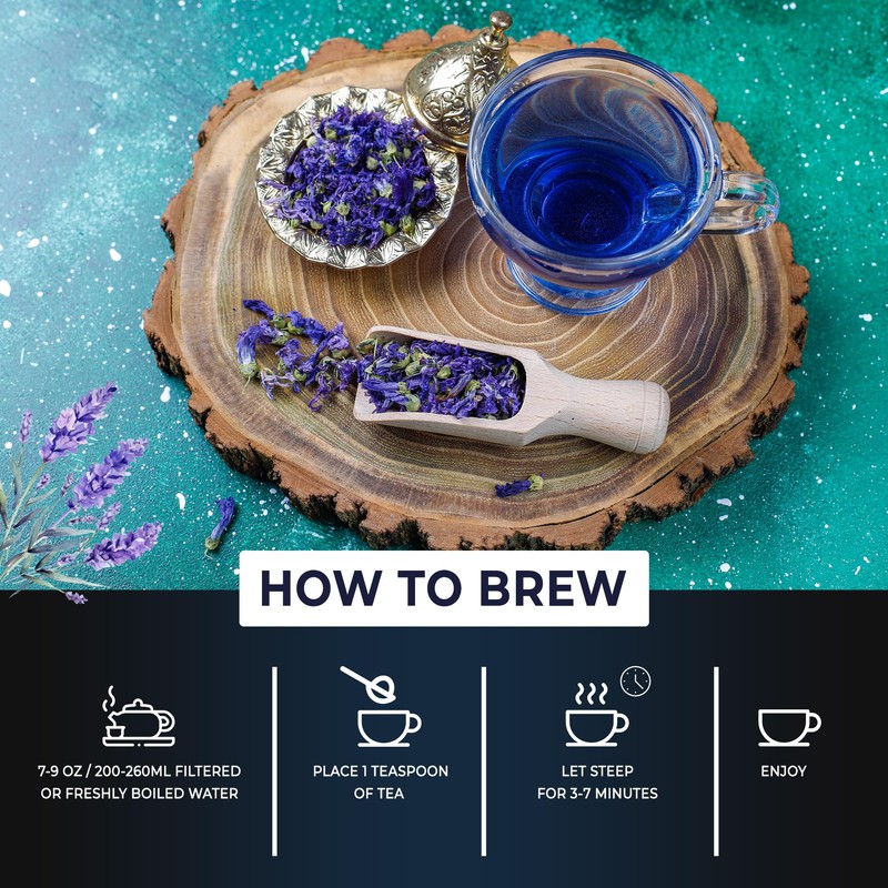 Organic Lavender Sapphire Blue Herbal Tea - Natural Rich Source