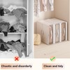 GUDEMAY Bed Sheet Organizers and Storage Plastic, 4 pcs Foldable