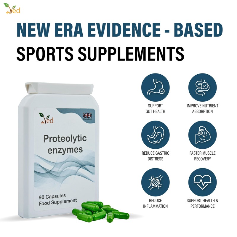 Ved Systemic Proteolytic Enzymes Complex, Mixed Enzyme Formula with Ginger