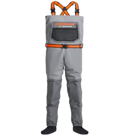 Hunthor Fishing Waders for Men, Waterproof Breathable Chest Waders with Insulated Stockingfoot, Durable 3 Layers Nylon for Fly Fishing, Duck Hunting, River Wading & Outdoor