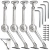 YAYODS 4PCS Heavy Duty Lid Support Hinges, Folding Lid Support